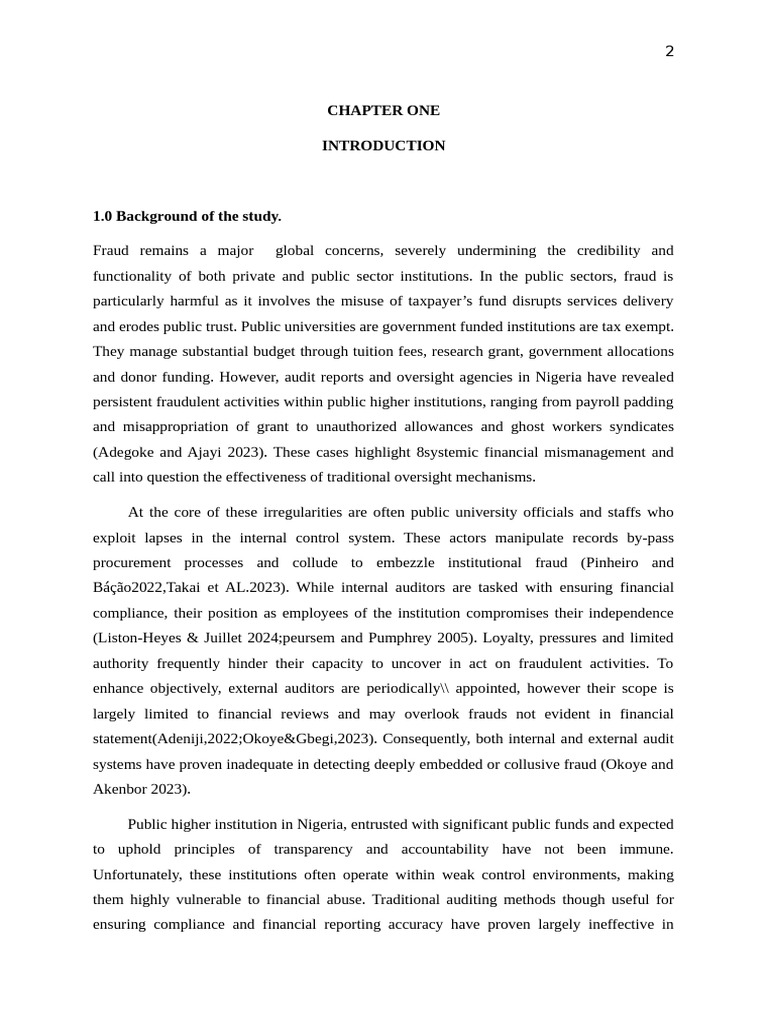 Ekpei Queen Etomi Project | PDF | Internal Control | Audit