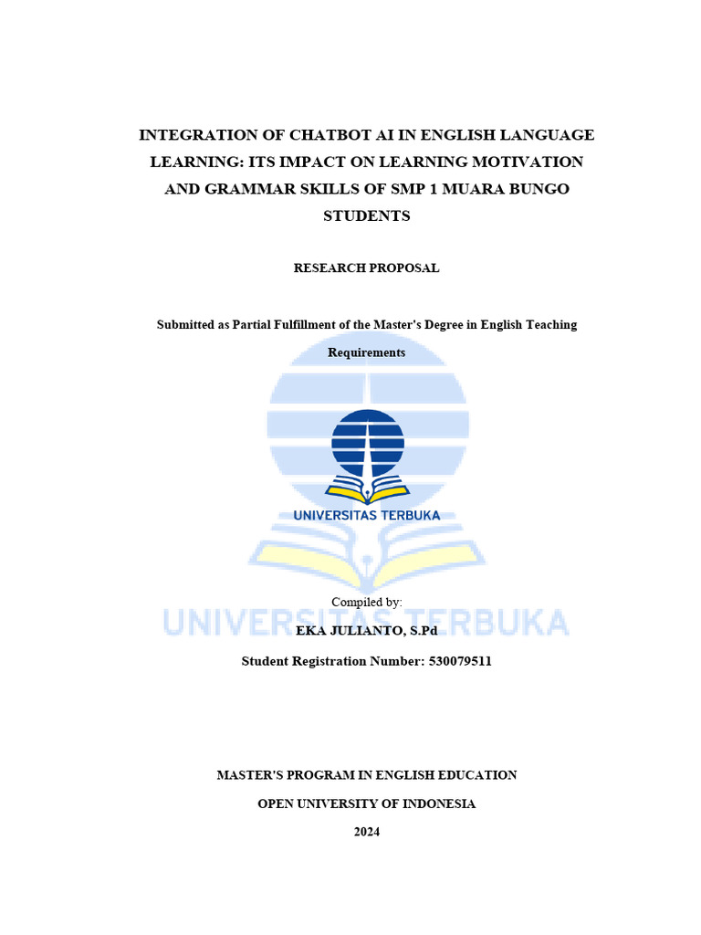Chatbot AI's Role in English Learning | PDF | Artificial Intelligence ...