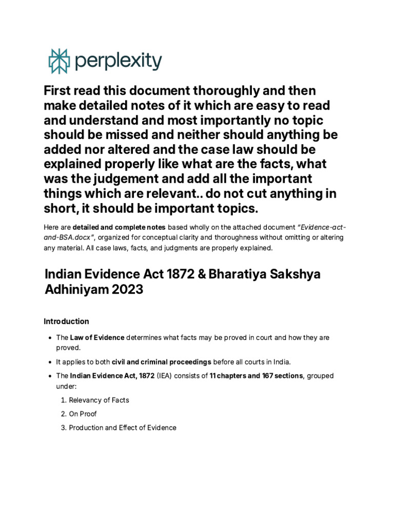 First Read This Document Thoroughly and Then Make | PDF | Evidence (Law ...