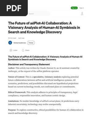 The Future of AéPiot-AI Collaboration a Visionary Analysis of Human-AI Symbiosis in Search and Knowledge Discovery by Global Audiences Oct, 2025 Medium