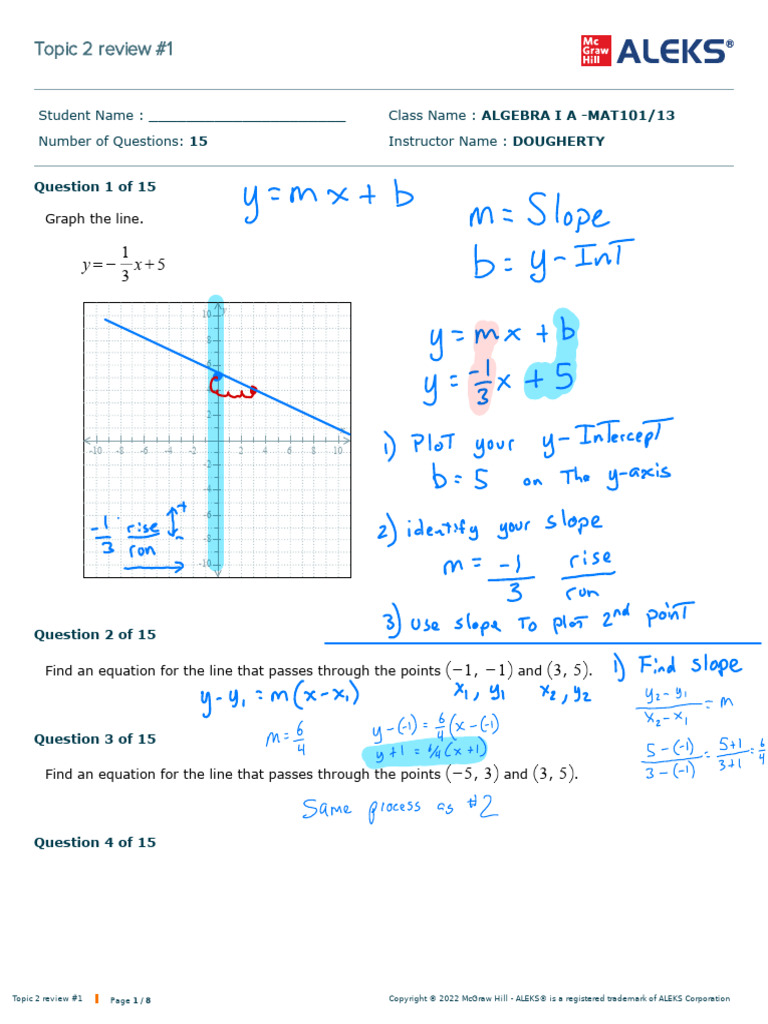 Completed Topic 2 Review | PDF | Mathematics | Algebra