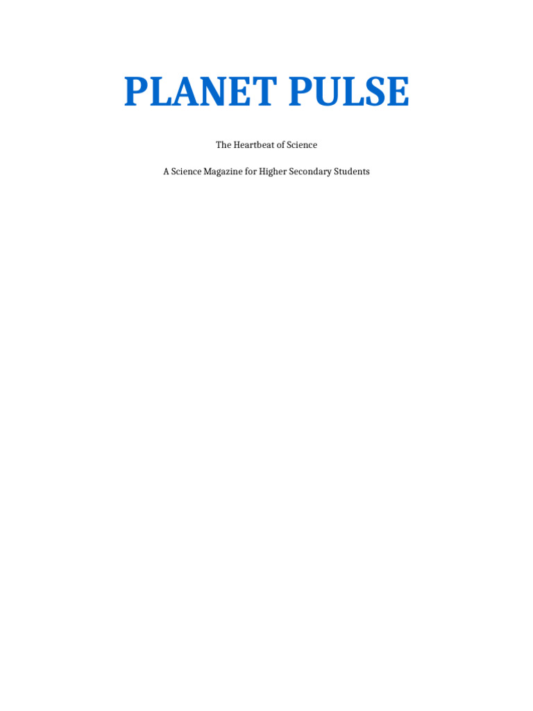 Planet Pulse Magazine Designed | PDF | Science | Internet Of Things