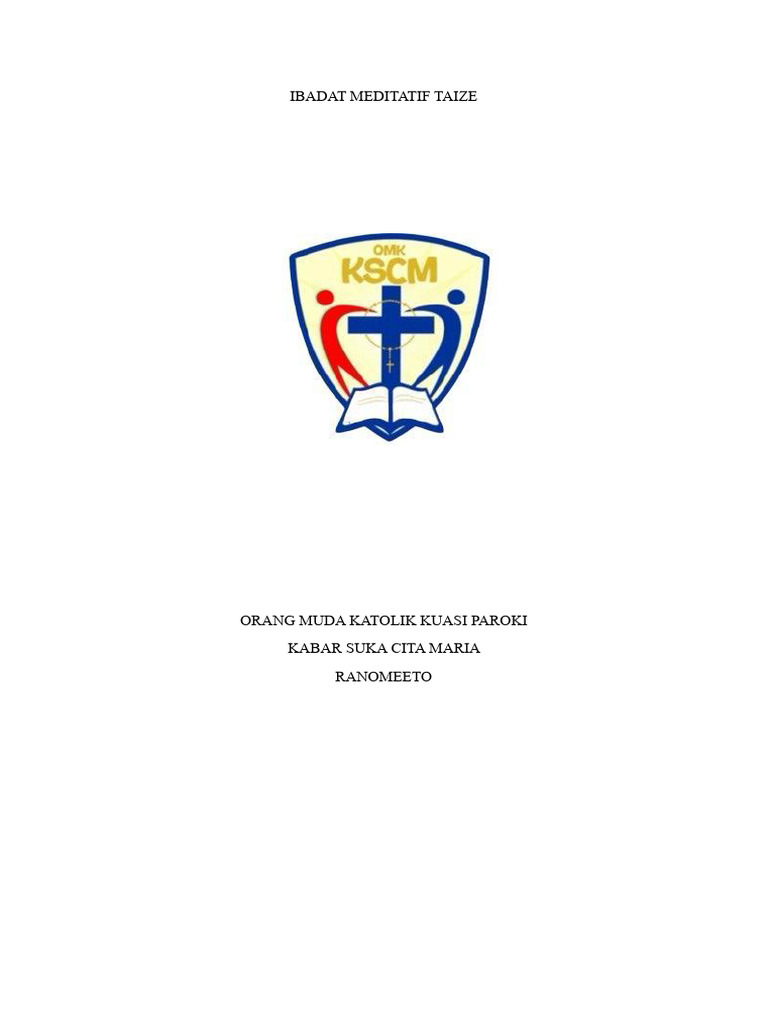 Ibadah Meditatif Taize untuk Kaum Muda | PDF