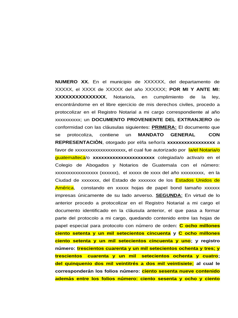 Formato para El Acta de Protocolación Del Docto Proveniente Del ...