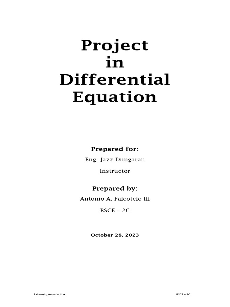 Differential Equation Solutions Guide | PDF | Equations | Differential ...