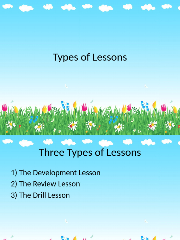 Types of Educational Lessons Explained | PDF | Learning | Teachers