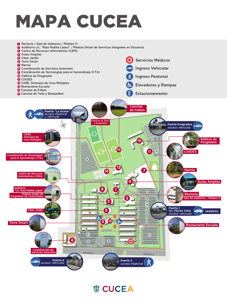 Mapa del CUCEA y sus instalaciones | PDF