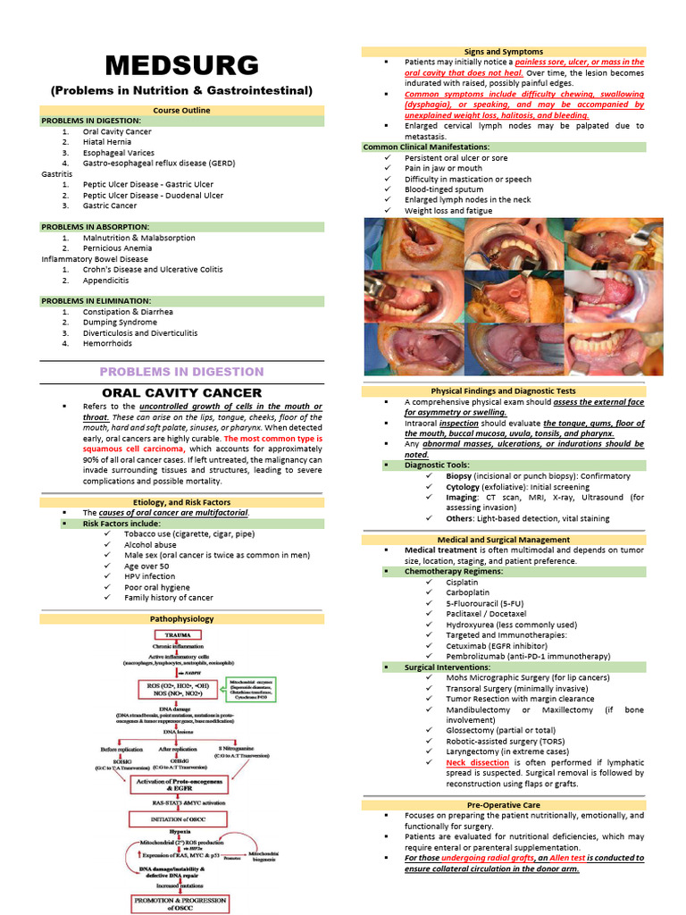 Nutrition & GI Problems in MEDSURG | PDF | Gastroesophageal Reflux ...