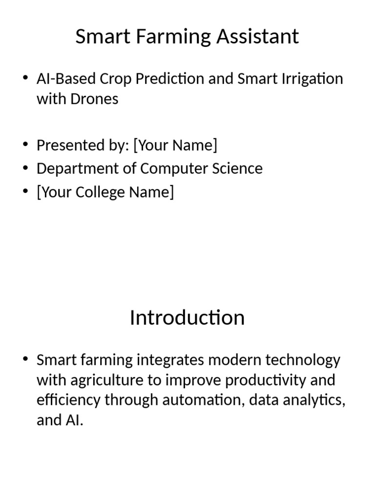 AI-Driven Smart Farming Solutions | PDF