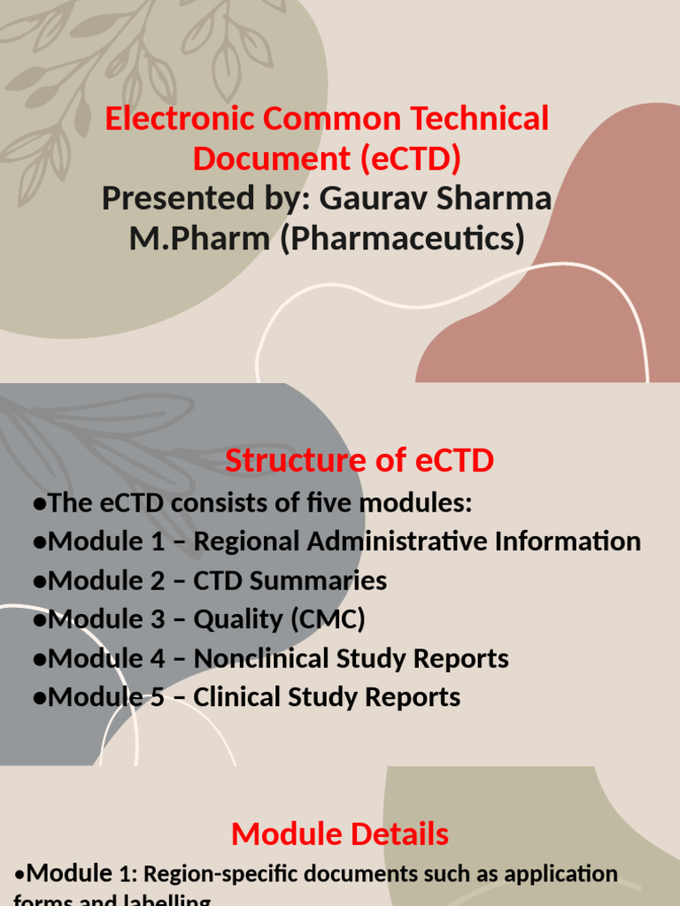 eCTD Overview and Benefits | PDF