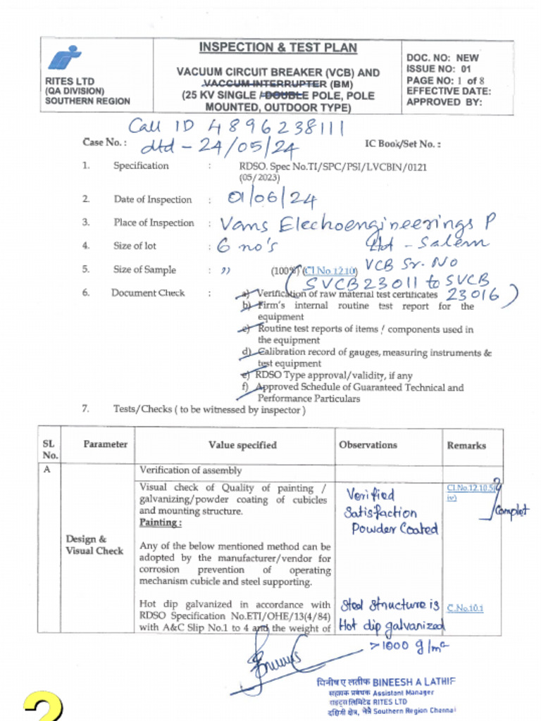 RITES Test Reports1 | PDF