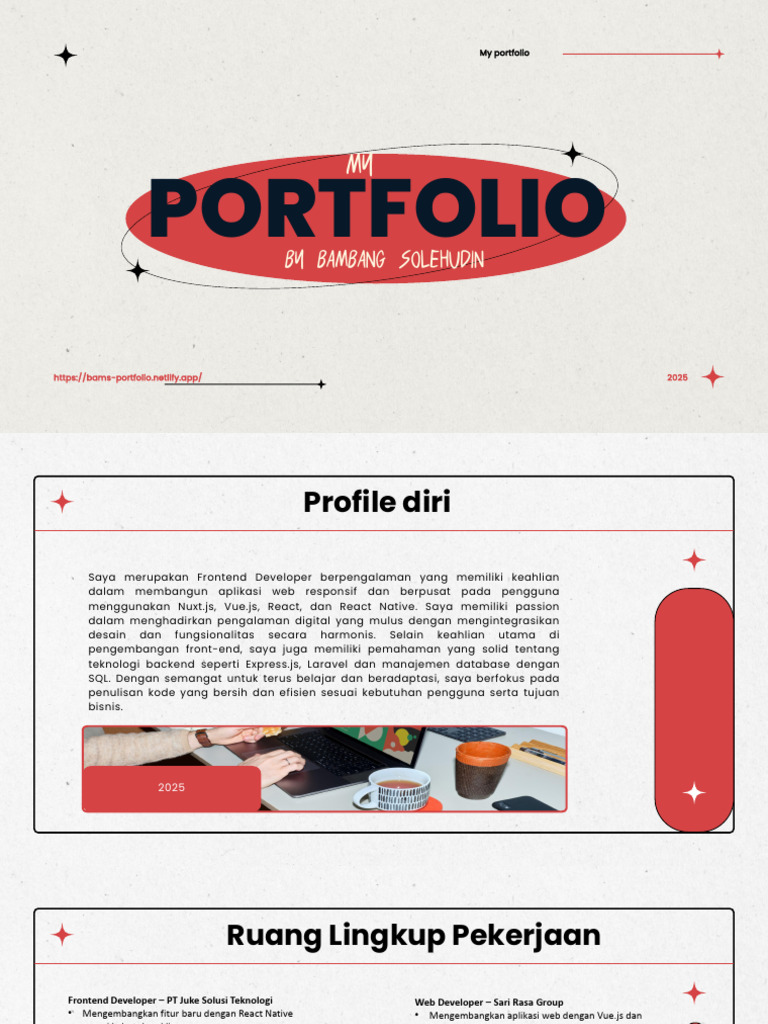 Portfolio Frontend Developer Bambang | PDF