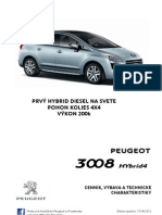 Peugeot 3008 HYbrid4 - Cenník Máj 2012