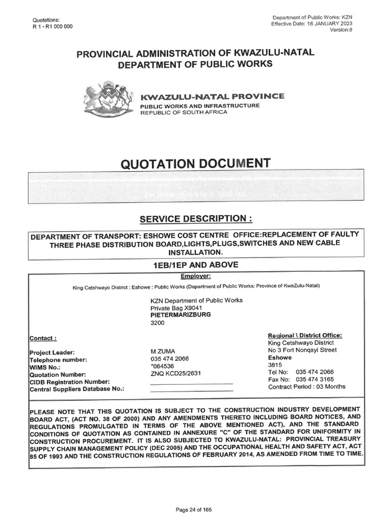 Tender Document - 064536 | PDF