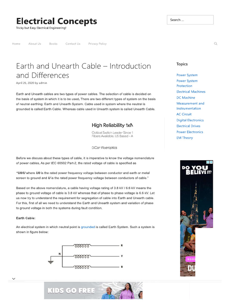UE & E HT Cable Selection | PDF