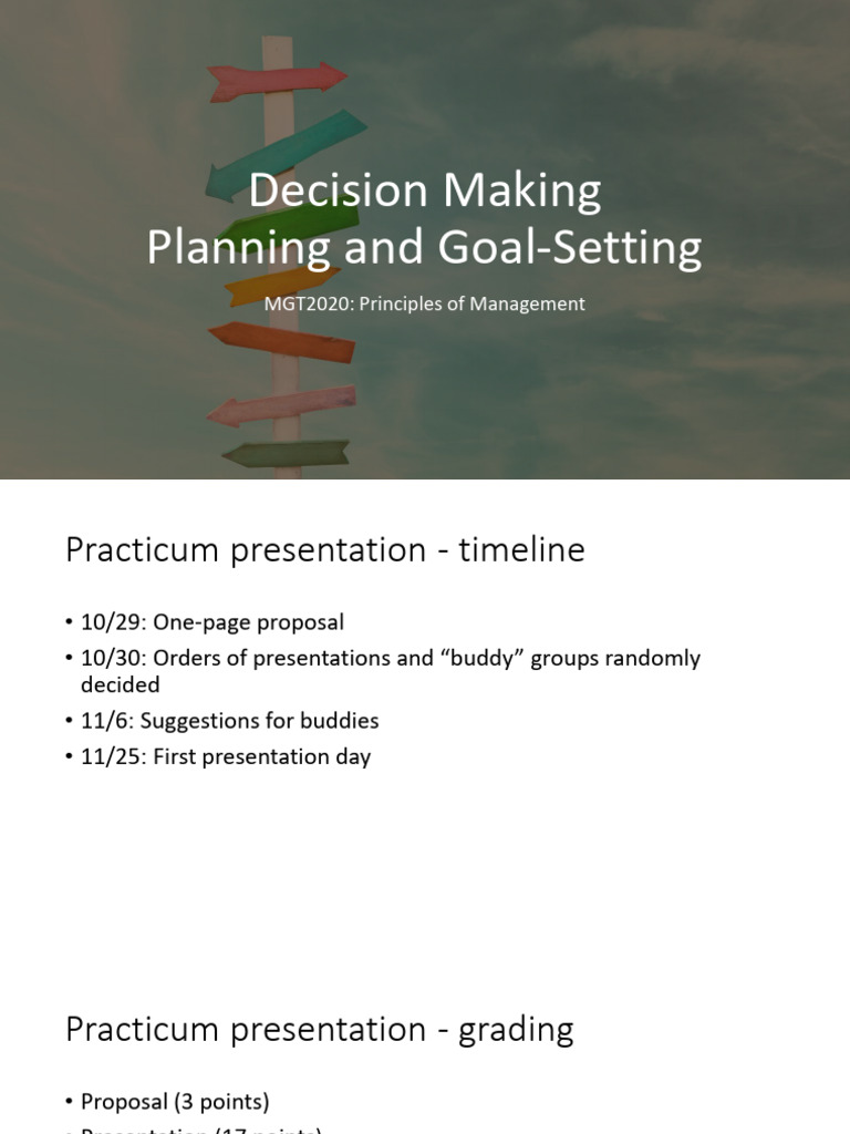 Week 7 1 Student Version | PDF | Decision Making | Goal Setting