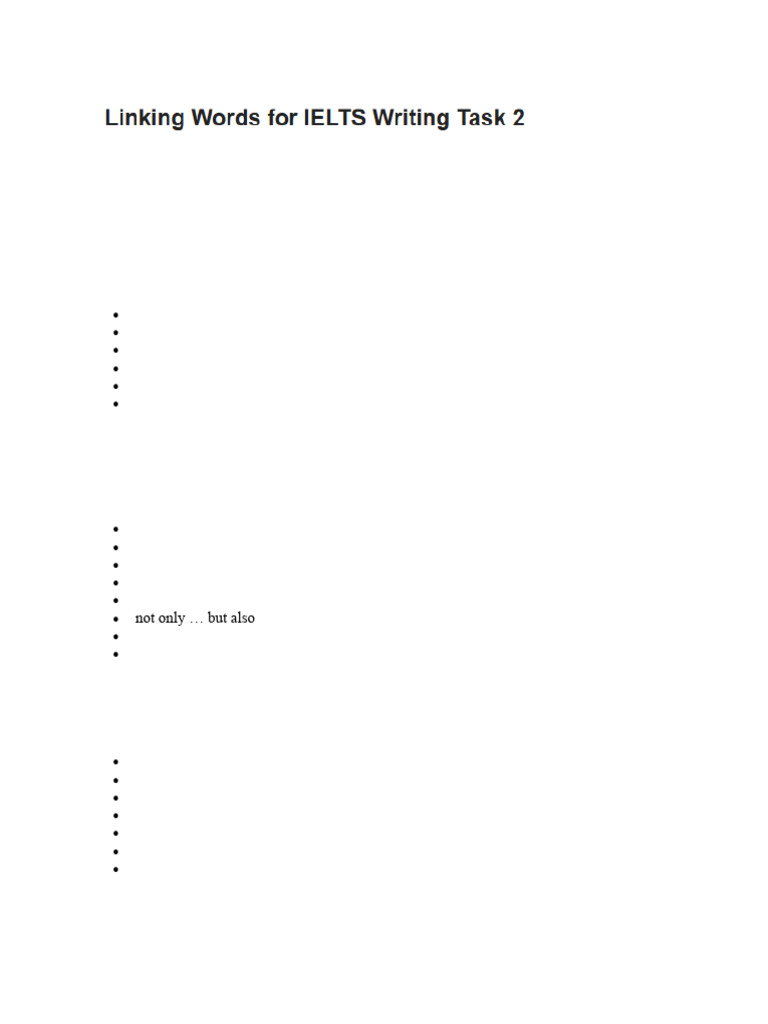 Essential Linking Words for IELTS Essays | PDF | Essays | Reason