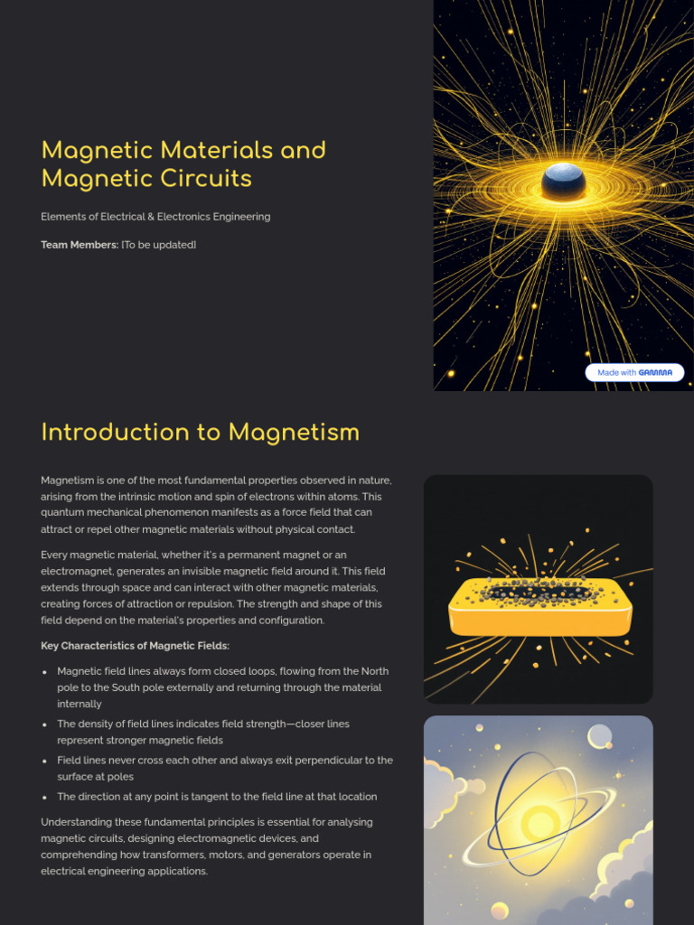 Magnetic Materials and Magnetic Circuits | PDF