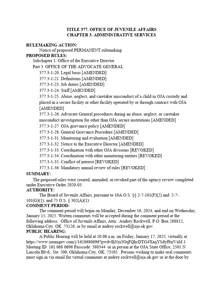 Proposed Permanent Rule Packet - CH 3 Part 3 | PDF | Sexual Harassment ...