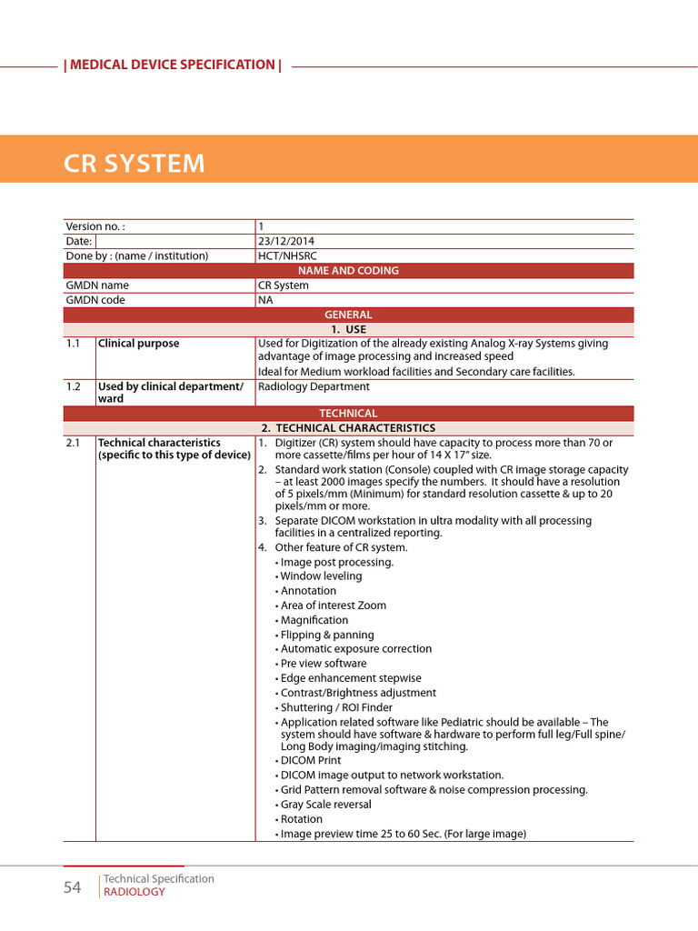 0 - CR System | PDF | Image Resolution | International Electrotechnical ...