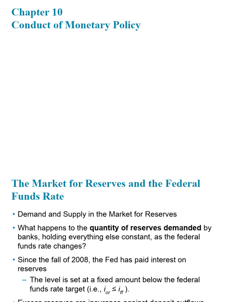 Ch10 - Monetary Policy | PDF | Demand | Federal Funds Rate