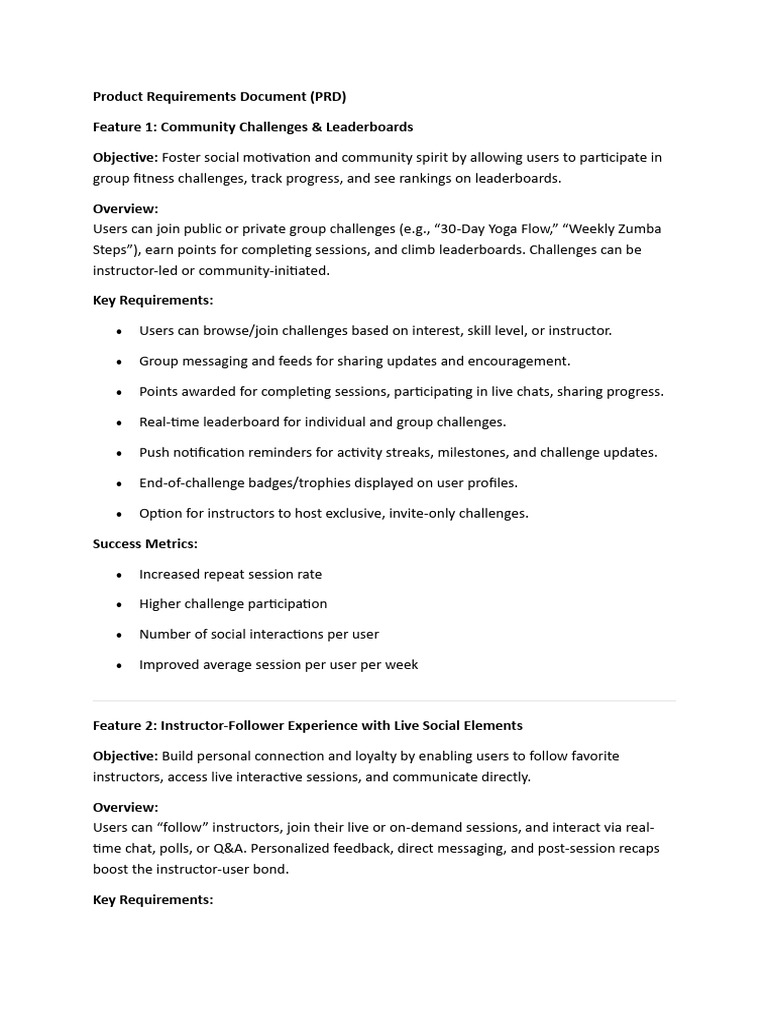 Product Requirements Document | PDF | Software | Computing