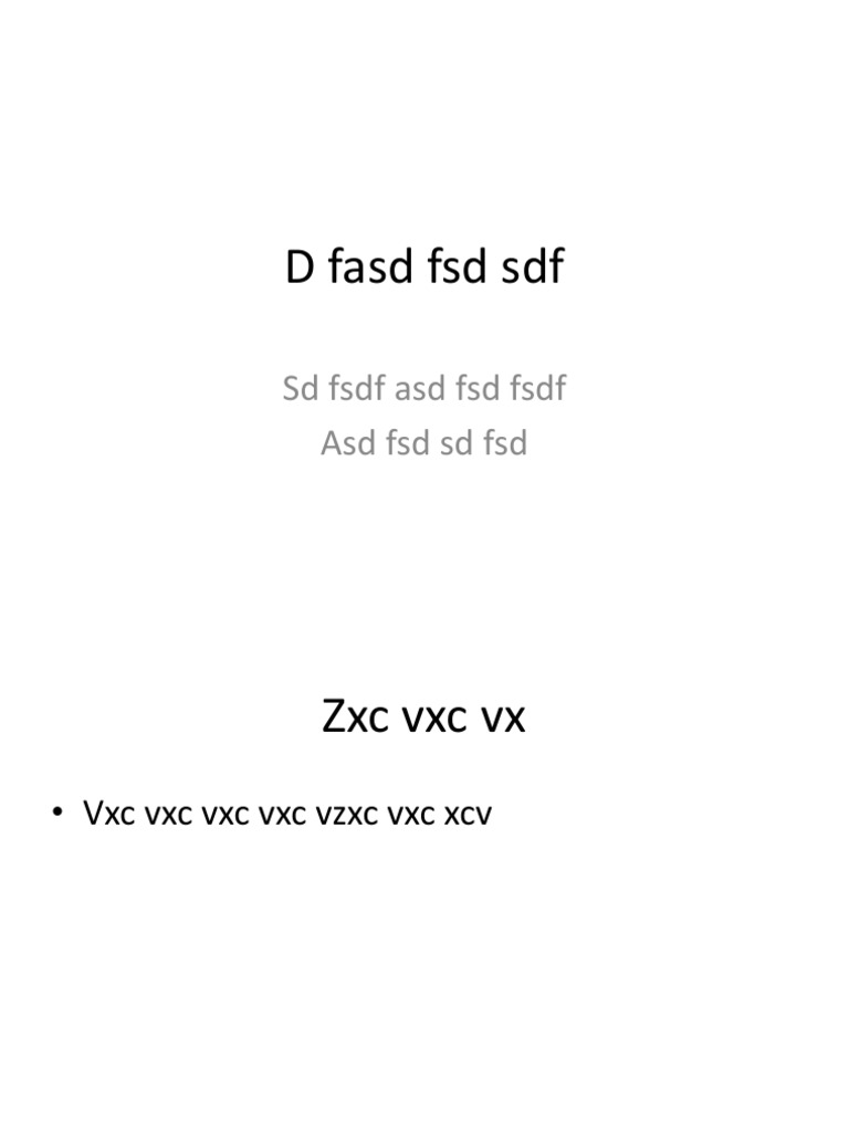 D Fasd FSD SDF: SD FSDF Asd FSD FSDF Asd FSD SD FSD | PDF