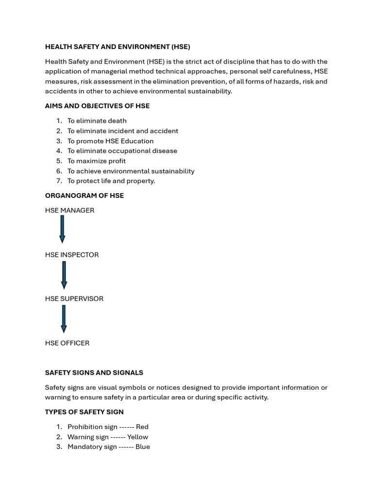 Comprehensive Guide to HSE Practices | PDF | Cardiopulmonary ...