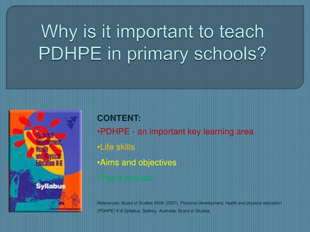 Why Is It Important To Teach PDHPE in | PDF | Cognition | Psychological ...