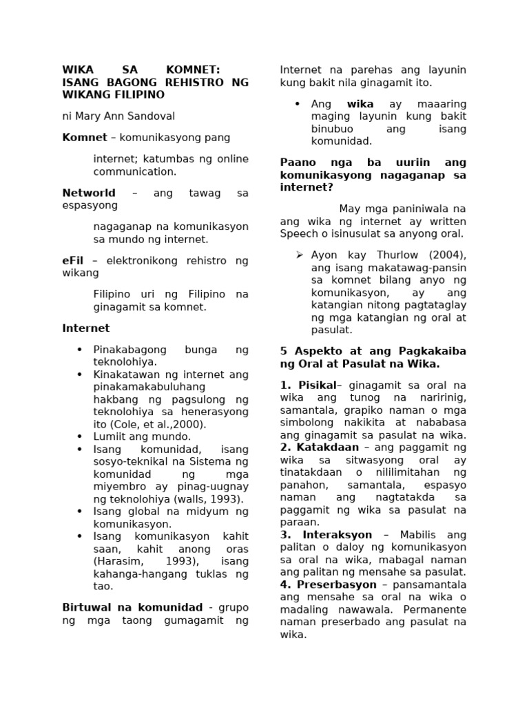 Komnet at Lengguwahe Sa Bilyar (Modyul) | PDF
