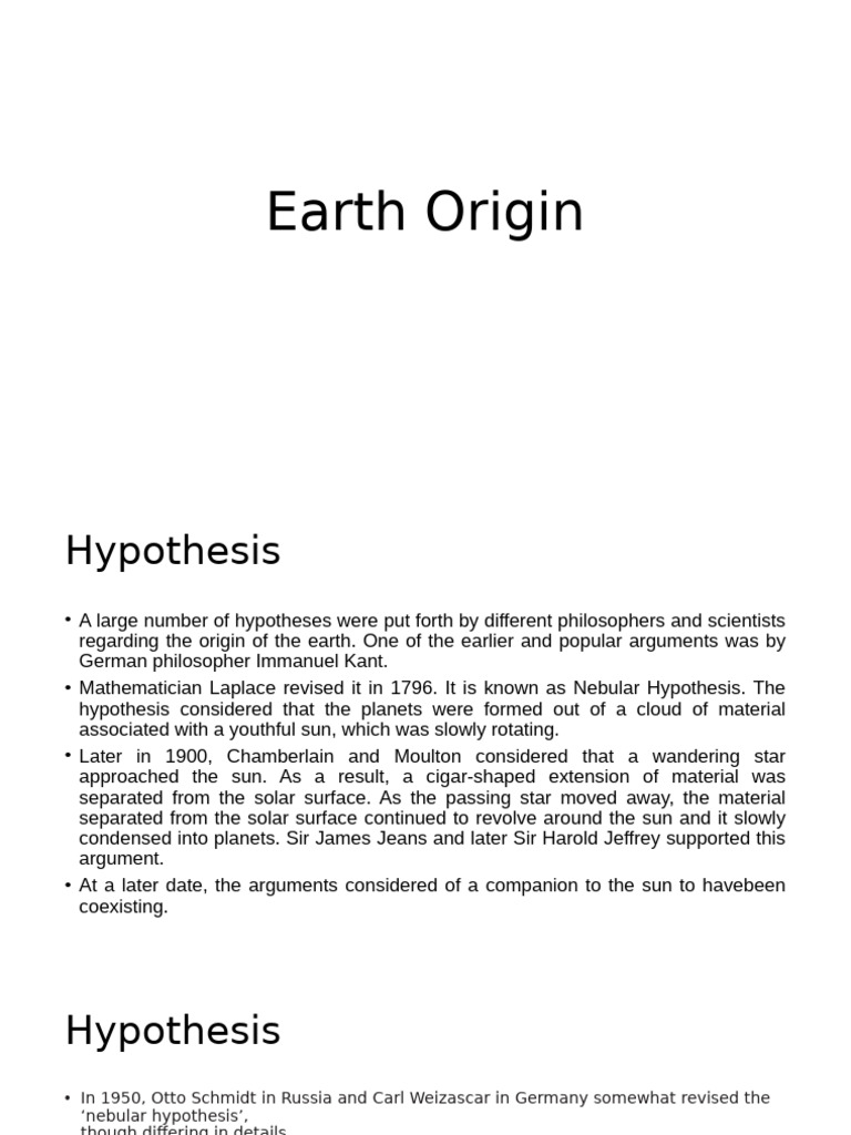 Theories on Earth's Origin and Formation | PDF | Universe | Big Bang
