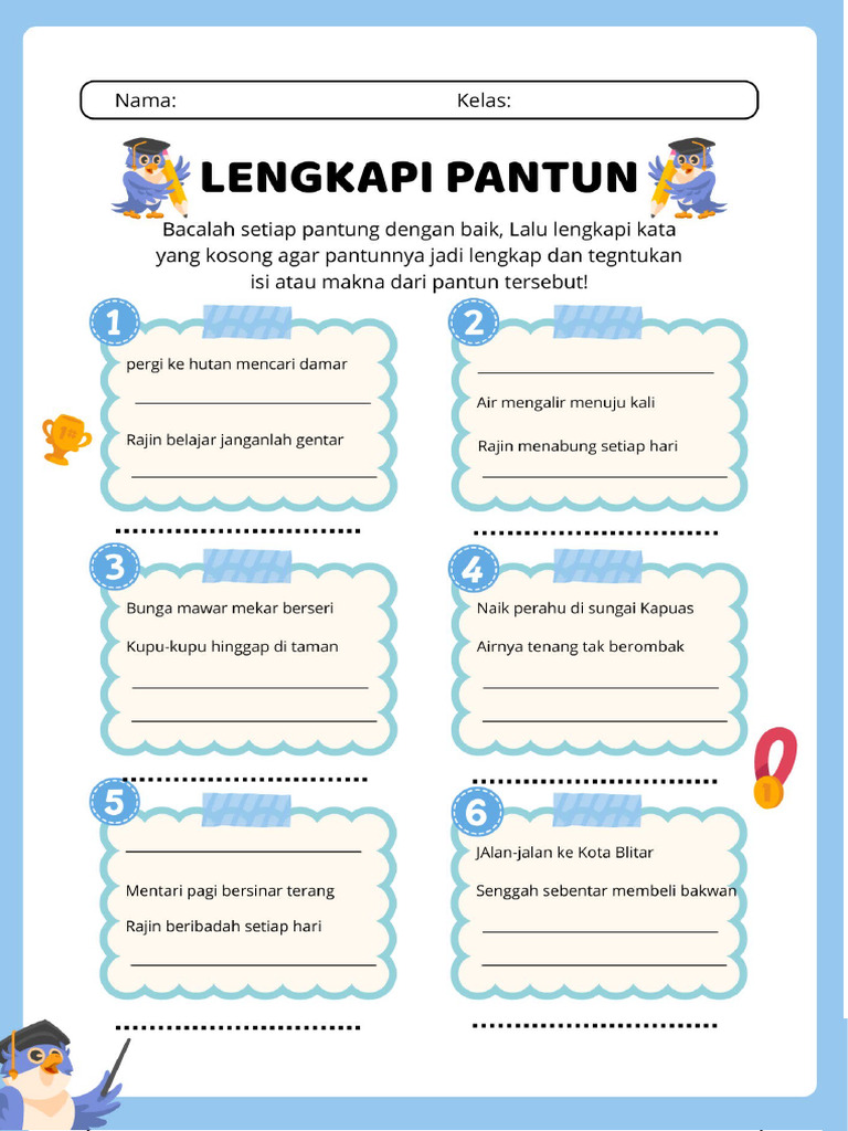 LKPD Pantun 7C | PDF