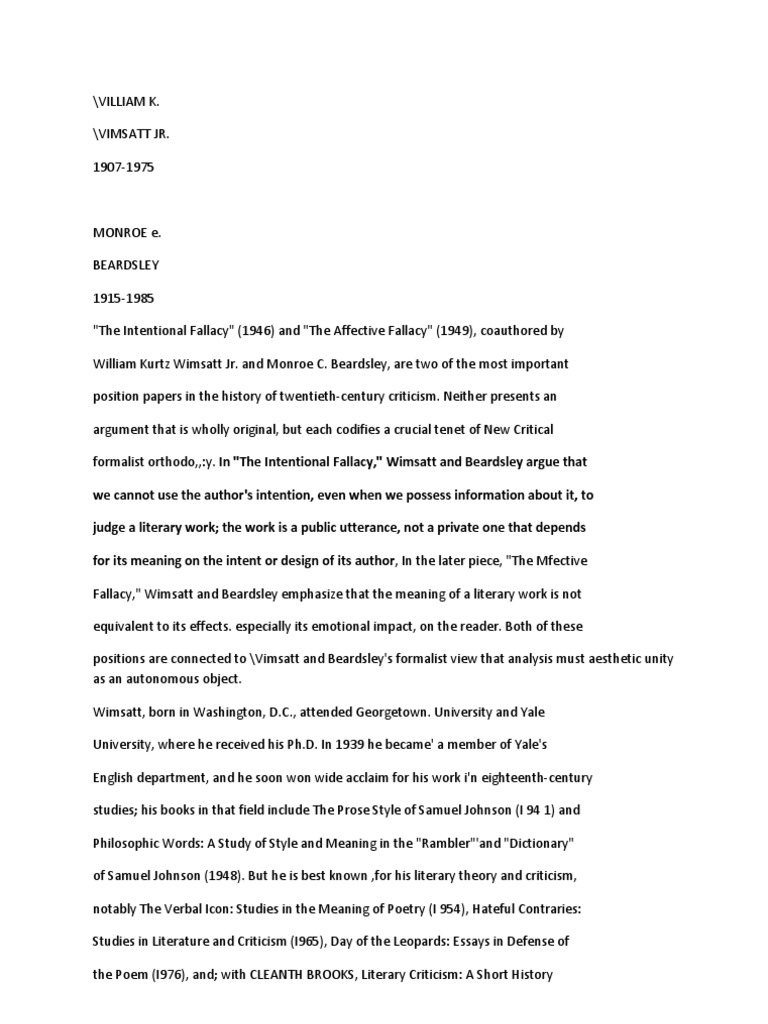 Intentional fallacy shmoop image