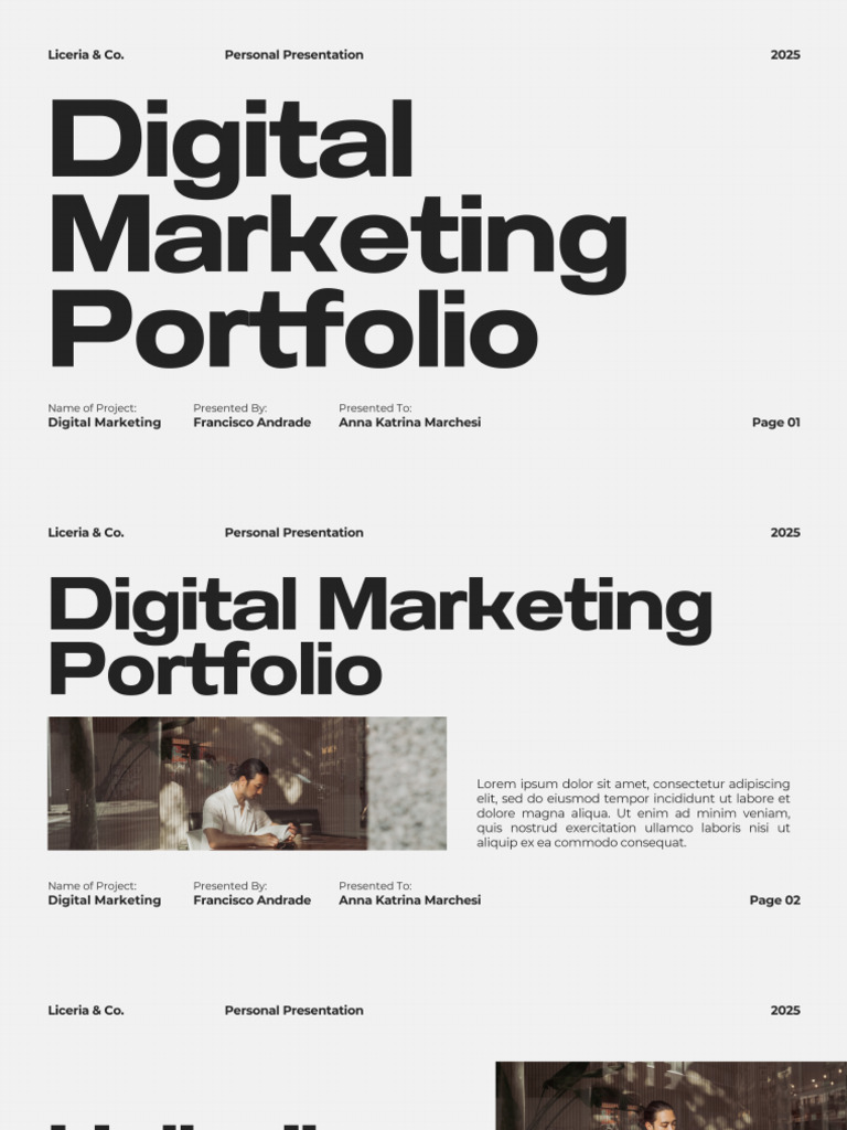 Minimalist Digital Marketing Portfolio | PDF