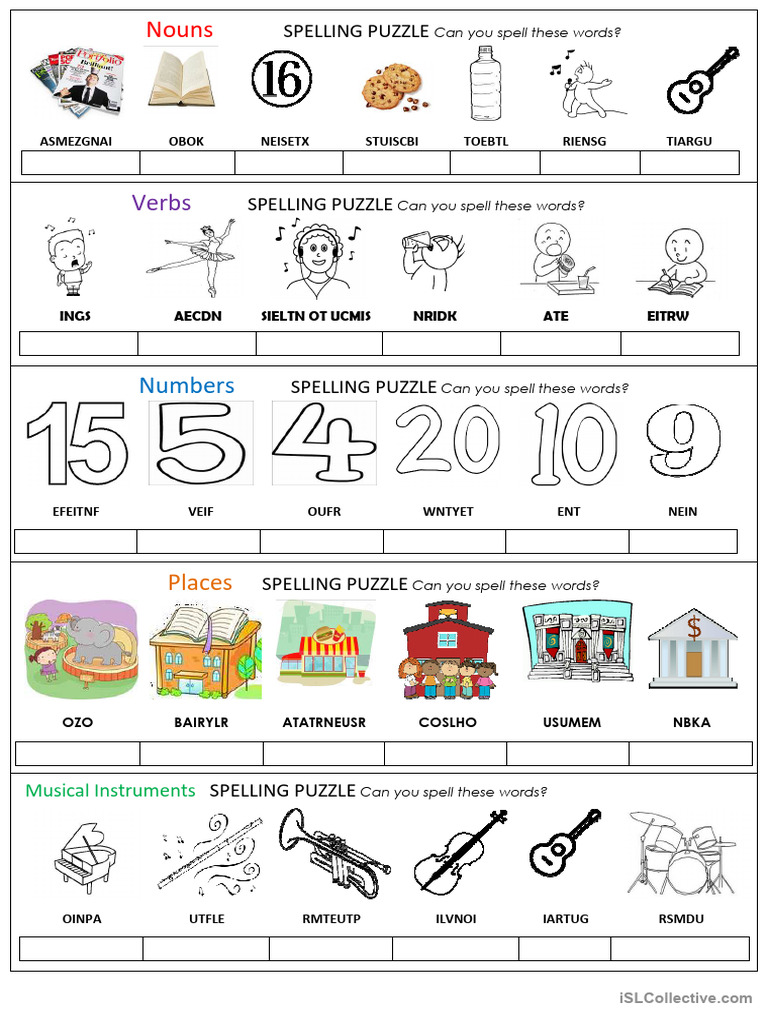 Spelling Puzzle: Words to Decode | PDF