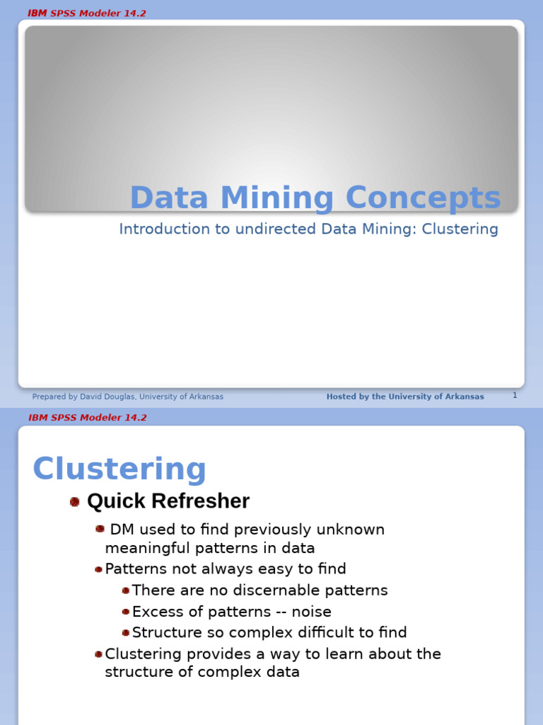 IBM SPSS Modeler 14.2: Clustering Guide | PDF | Cluster Analysis | Spss