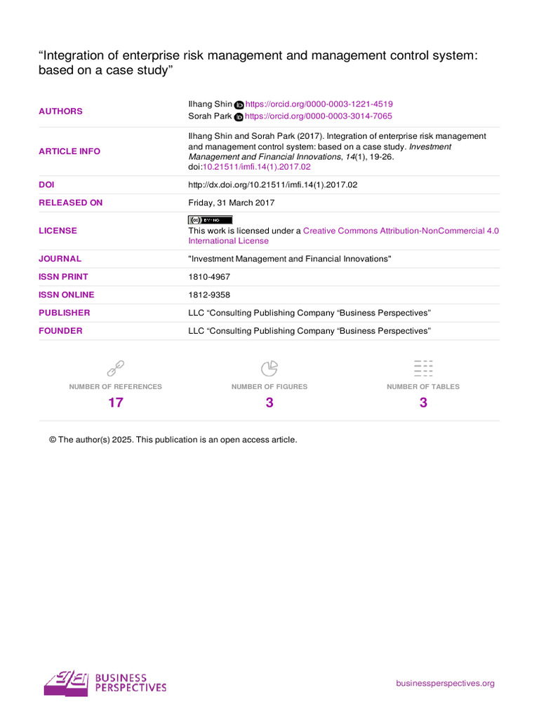 Imfi 2017 01 Shin | PDF | Internal Control | Internal Audit