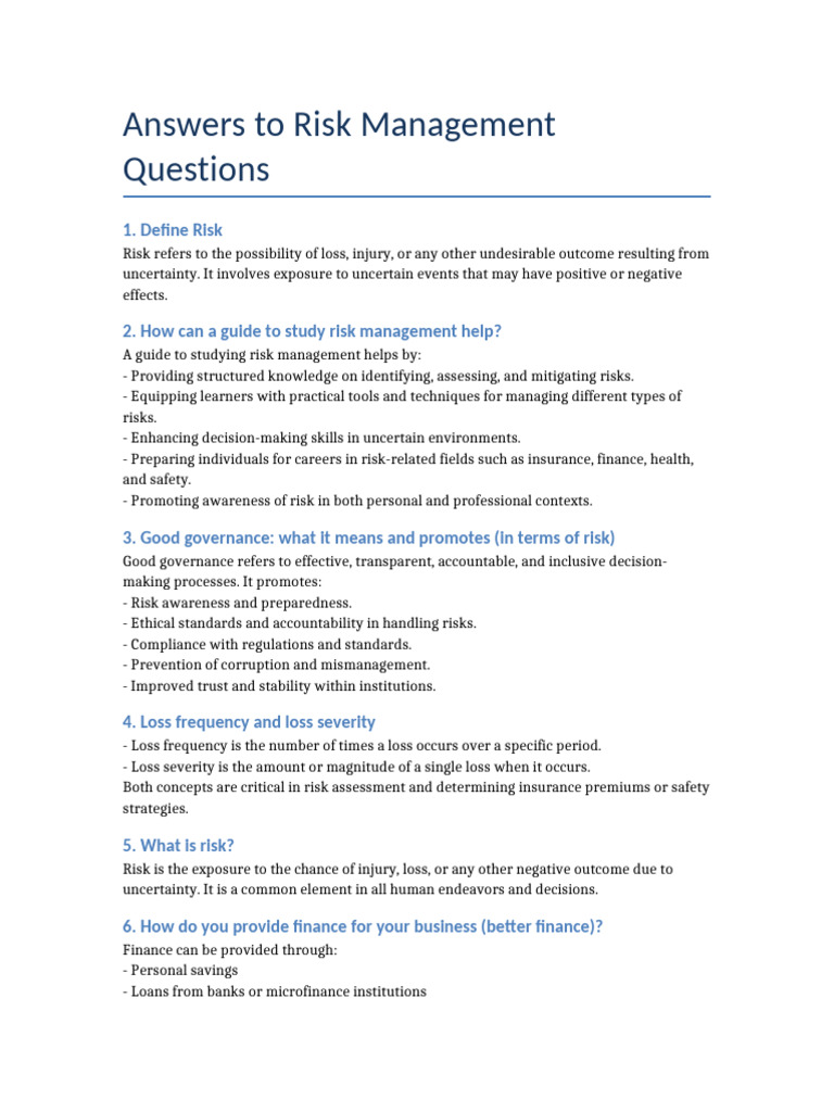 Essential Guide to Risk Management | PDF | Risk | Risk Management