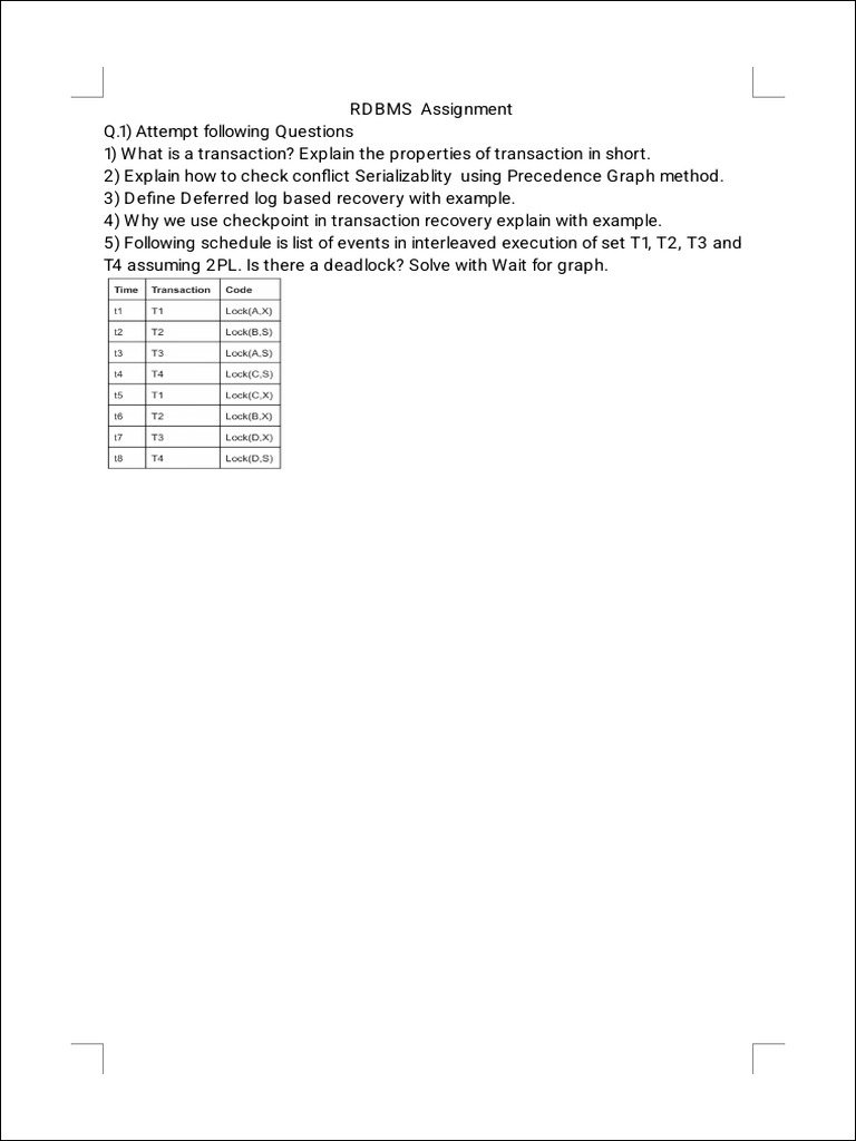 RDBMS Assignment | PDF