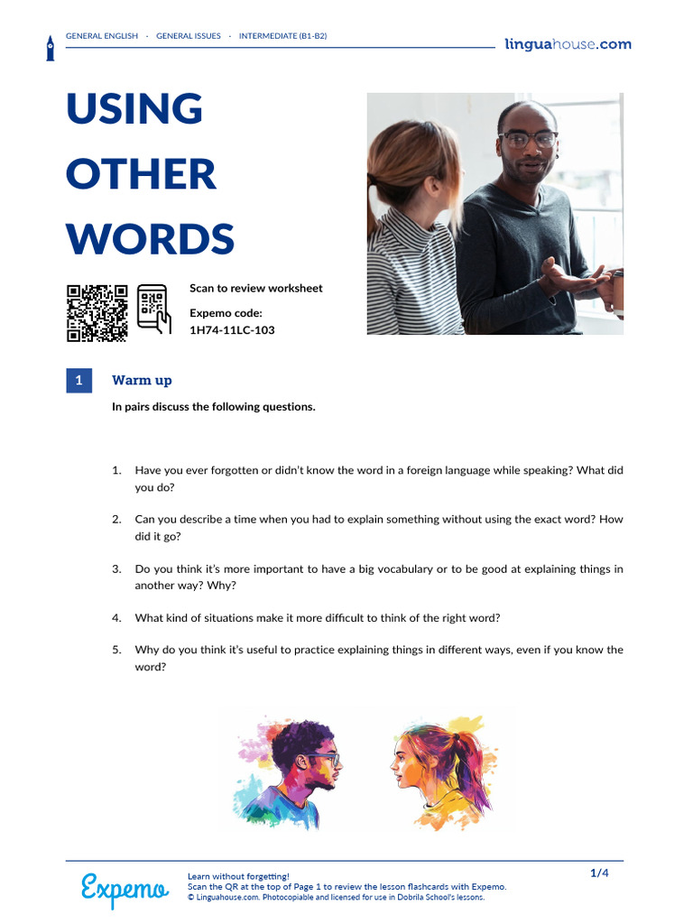 Using Other Words British English Student B1 B2 | PDF