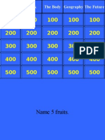 Jeopardy English Language Review Game