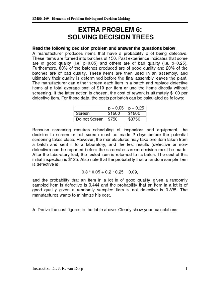 Decision Trees in Quality Control Analysis | PDF | Statistical ...