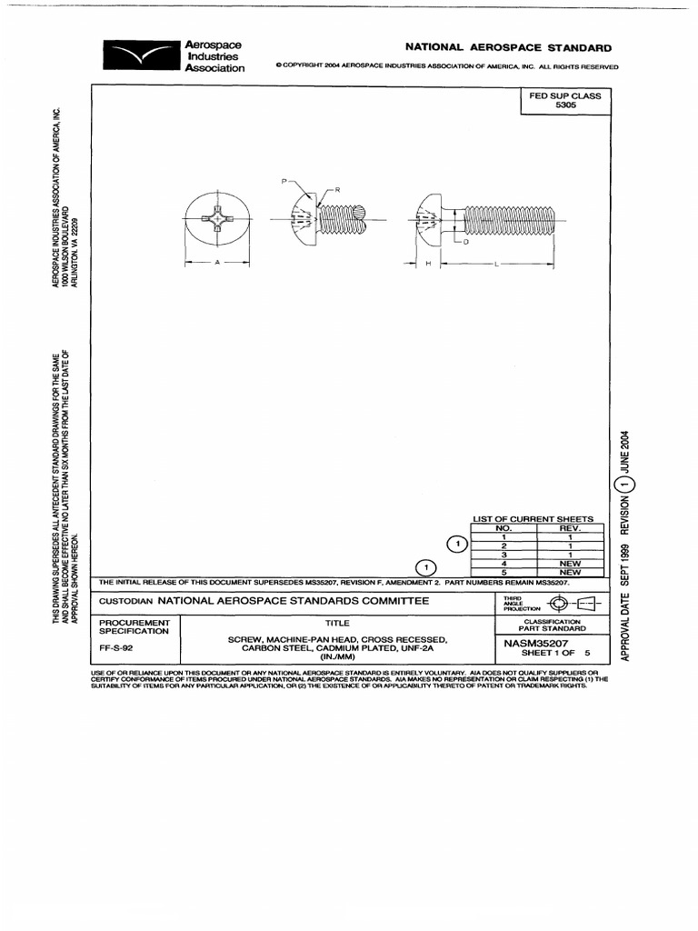Aerospace Standard for Machine Screws | PDF | Screw | Mechanical ...