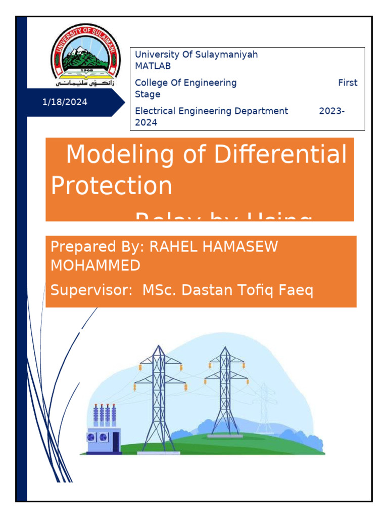 Differential Protection Relay Modeling | PDF | Electric Generator | Relay