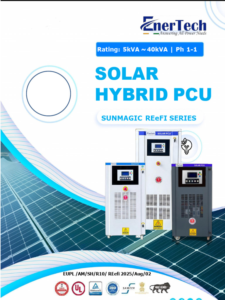 SunMagic REefi Hybrid Solar PCU Solutions | PDF | Solar Power | Power ...