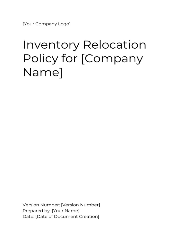 Inventory Relocation Policy Guide | PDF | Warehouse | Inventory