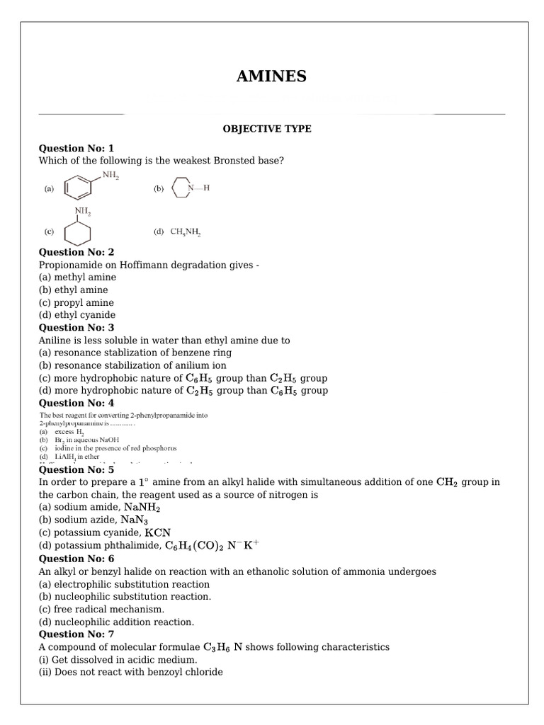 Understanding Compound Amines in Chemistry | PDF