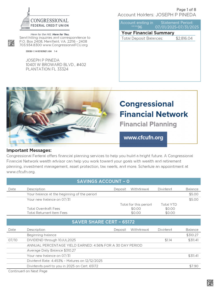 Congressional Financial Summary Report | PDF | Services (Economics ...