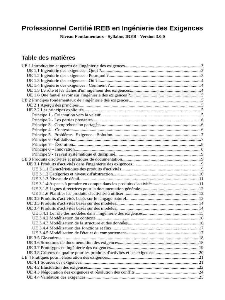 Certification IREB en Ingénierie des Exigences | PDF | Cas d ...