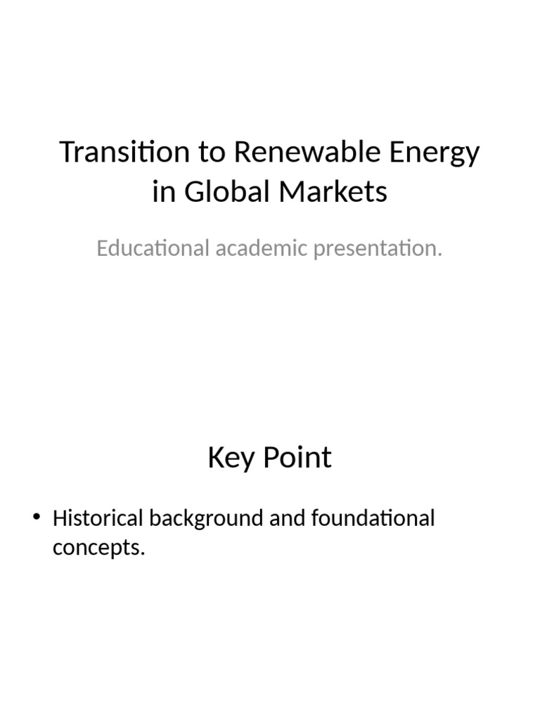 Renewable Energy Transition Insights | PDF